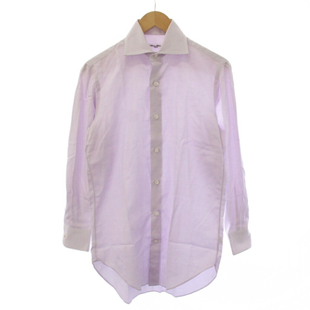 【中古】チェザーレ アットリーニ Cesare Attolini Yシャツ 長袖 綿織物 39/15 1/2 サクラ色 /BM メンズ 【ベクター 古着】 260603