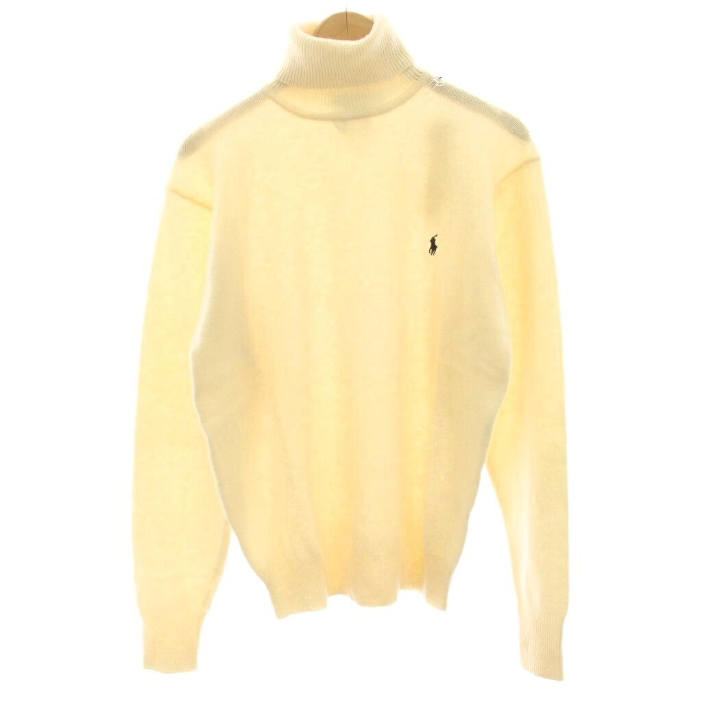 【中古】未当て嵌める品 ポロ ラルフローレン POLO RALPH LAUREN 引き舟付き添い人 編み物 スウェーター タートルネック 羊毛 スモールポニー M 象牙色 KR-RL-KA0704 /HN メンズ 【ベクター 古着】 260605