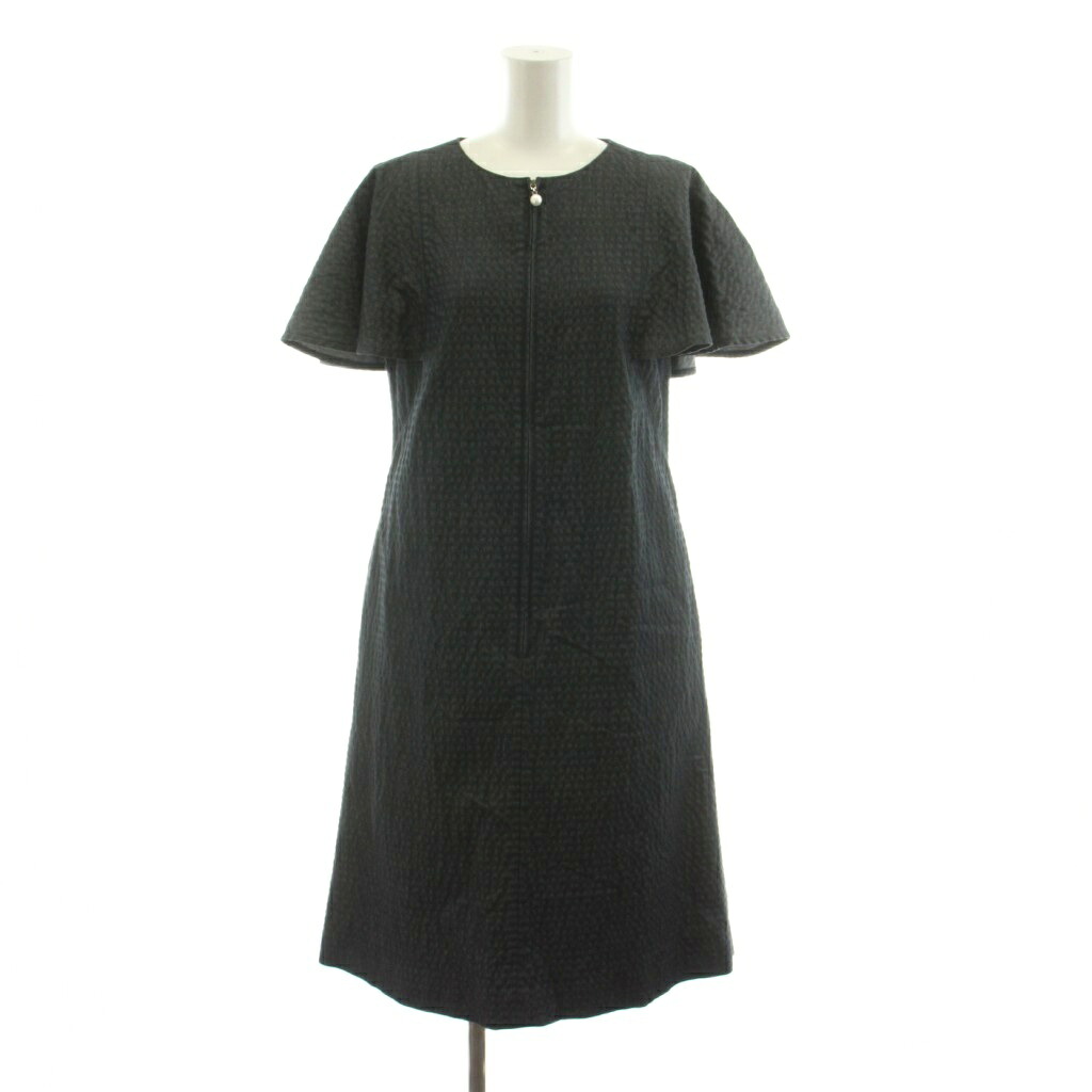 【中古】ルネ Rene 25年製 ウォッシャブルワンピース ミモレ ロング 半袖 パールジップ 34 グレー 5516290 /KU レディース 【ベクトル 古着】 260609|ブランド古着の買取販売ベクトル