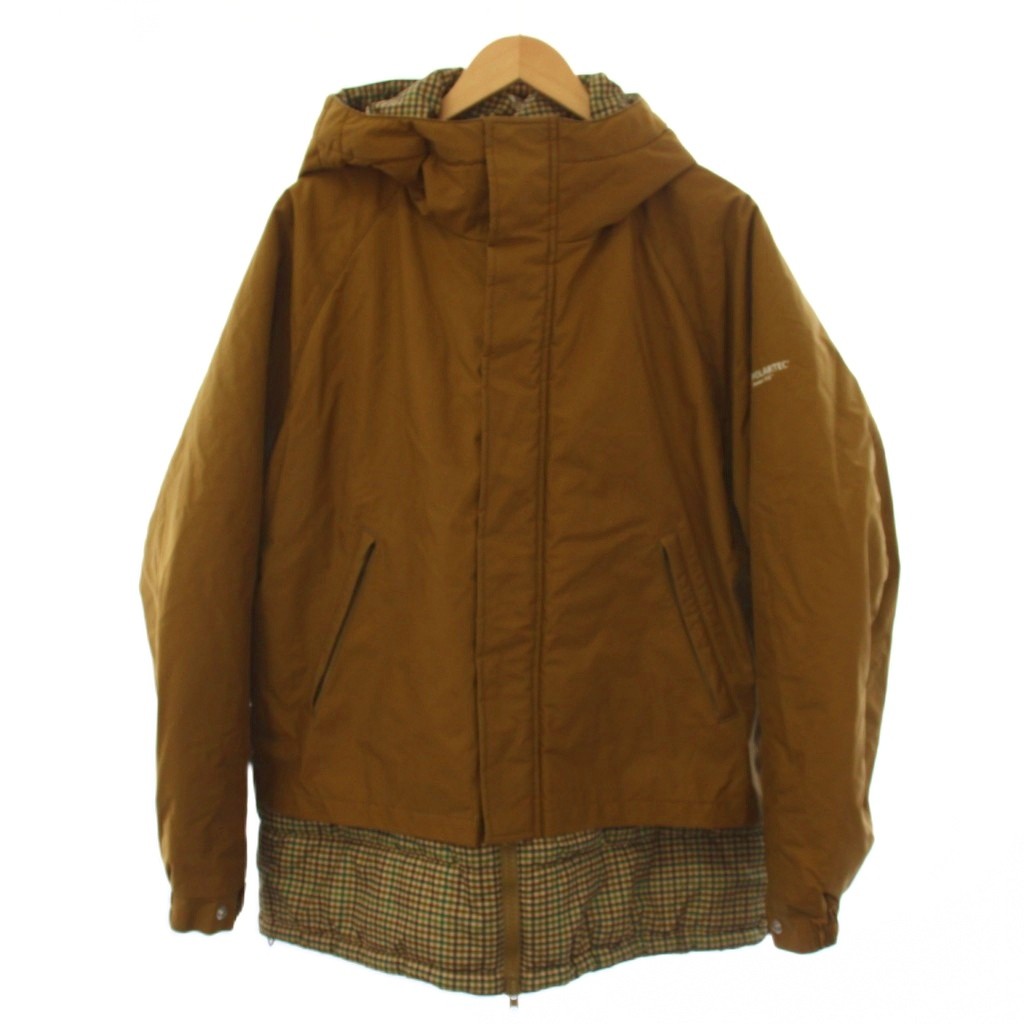 【中古】ミスタージェントルマン MR.GENTLEMAN POLARTEC MIX MOUNTAIN PARKA レイヤードブルゾン 中綿ジャケット ジップアップ フード ナイロン S マスタード MGP-OT22 /BM メンズ 【ベクトル 古着】 260611｜ブランド古着の買取販売ベクトル