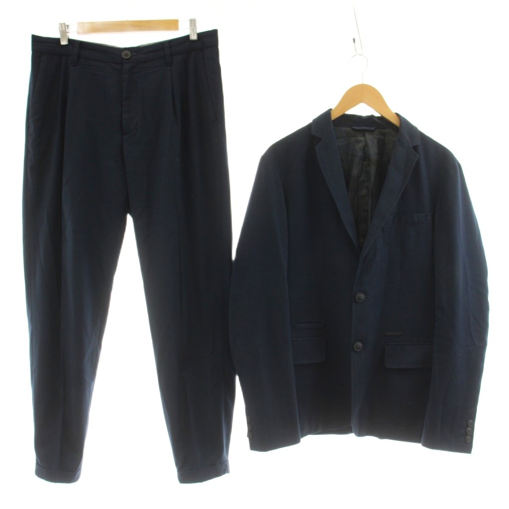 【中古】アルマーニエクスチェンジ A/X ARMANI EXCHANGE シングルスーツ テーラードジャケット パンツ ジップフライ ウール混 38 32 紺 ネイビー 6ZZG30 ZNKDZ 6ZZP24 ZNKDZ /KU メンズ 【ベクトル 古着】 260612｜ブランド古着の買取販売ベクトル