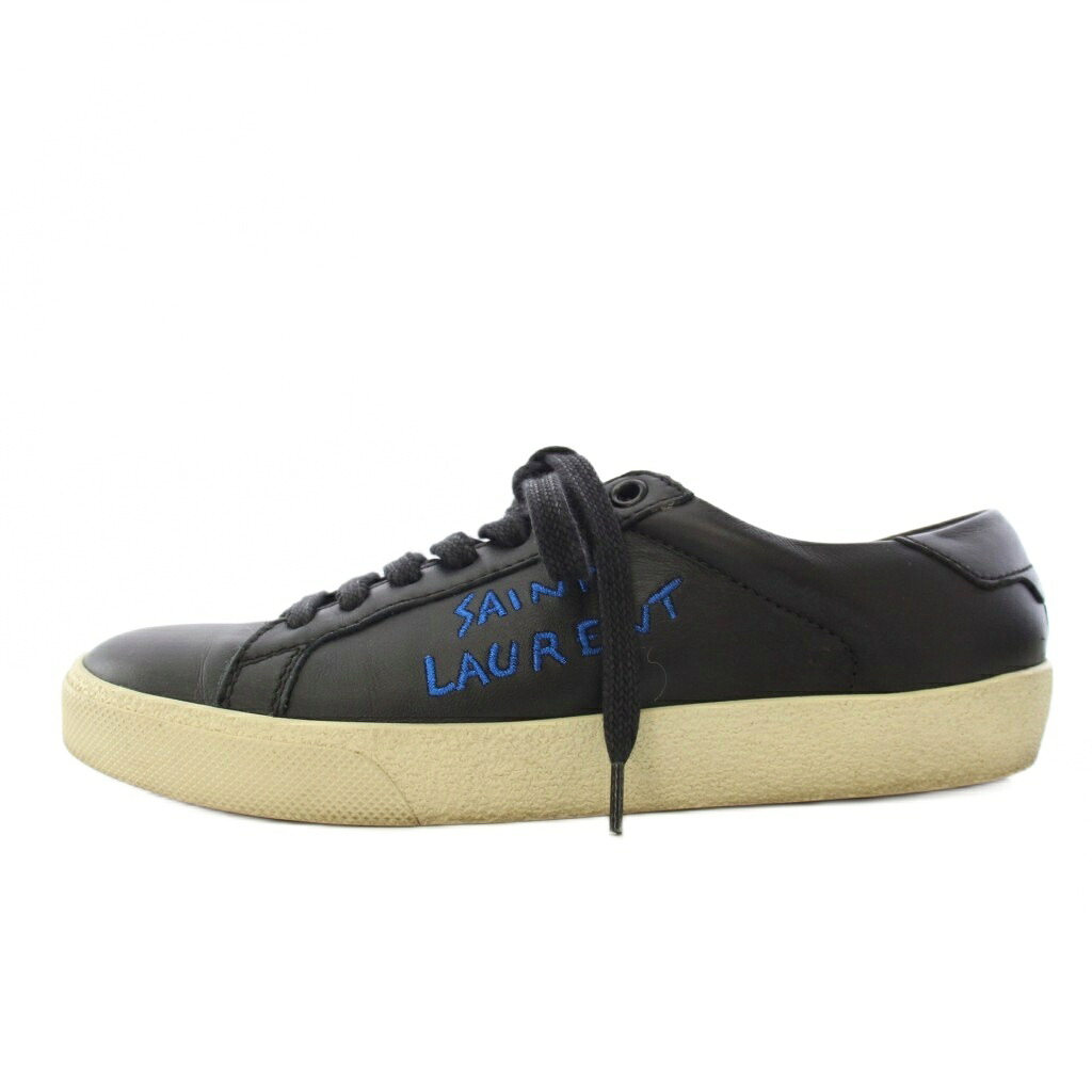 【中古】サンローラン パリ SAINT LAURENT PARIS Court Classic SL/06 スニーカー レザーシューズ 36.5 黒 ブラック /TK レディース 【ベクトル 古着】 260625｜ブランド古着の買取販売ベクトル