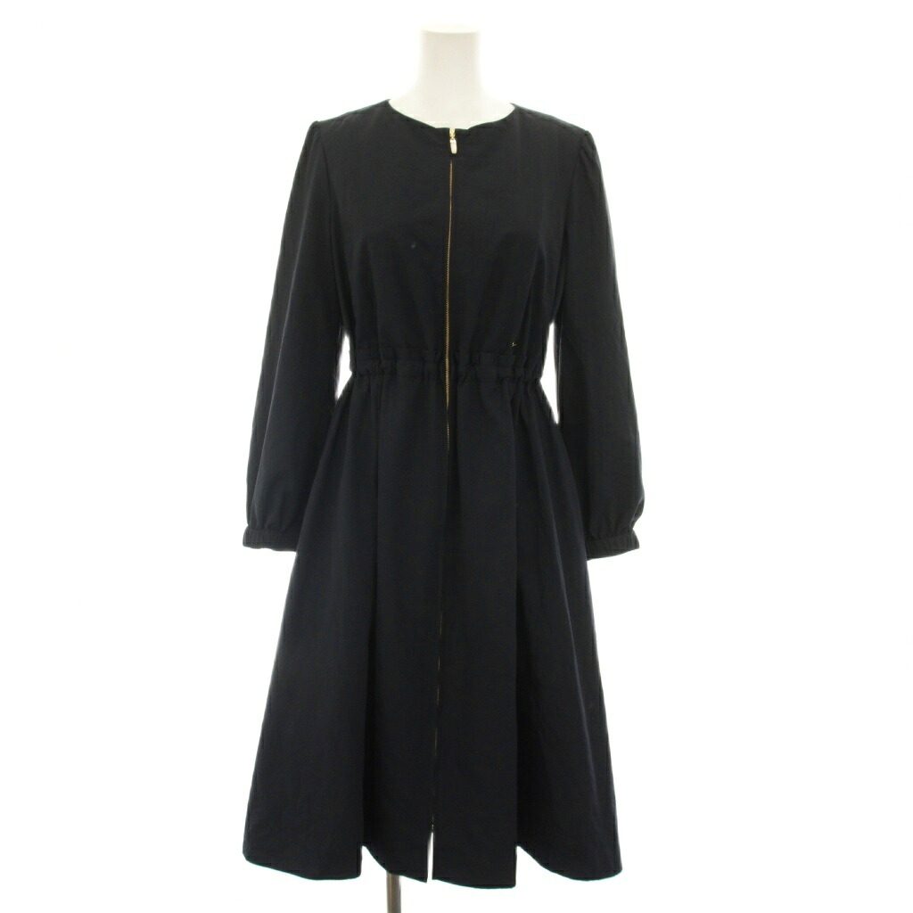 【中古】トッカ TOCCA 24AW タープ TARP コート ノーカラーコート アウター ジップアップ 0 紺 ネイビー CMTOCW0330 /YT18 レディース 【ベクトル 古着】 260630｜ブランド古着の買取販売ベクトル
