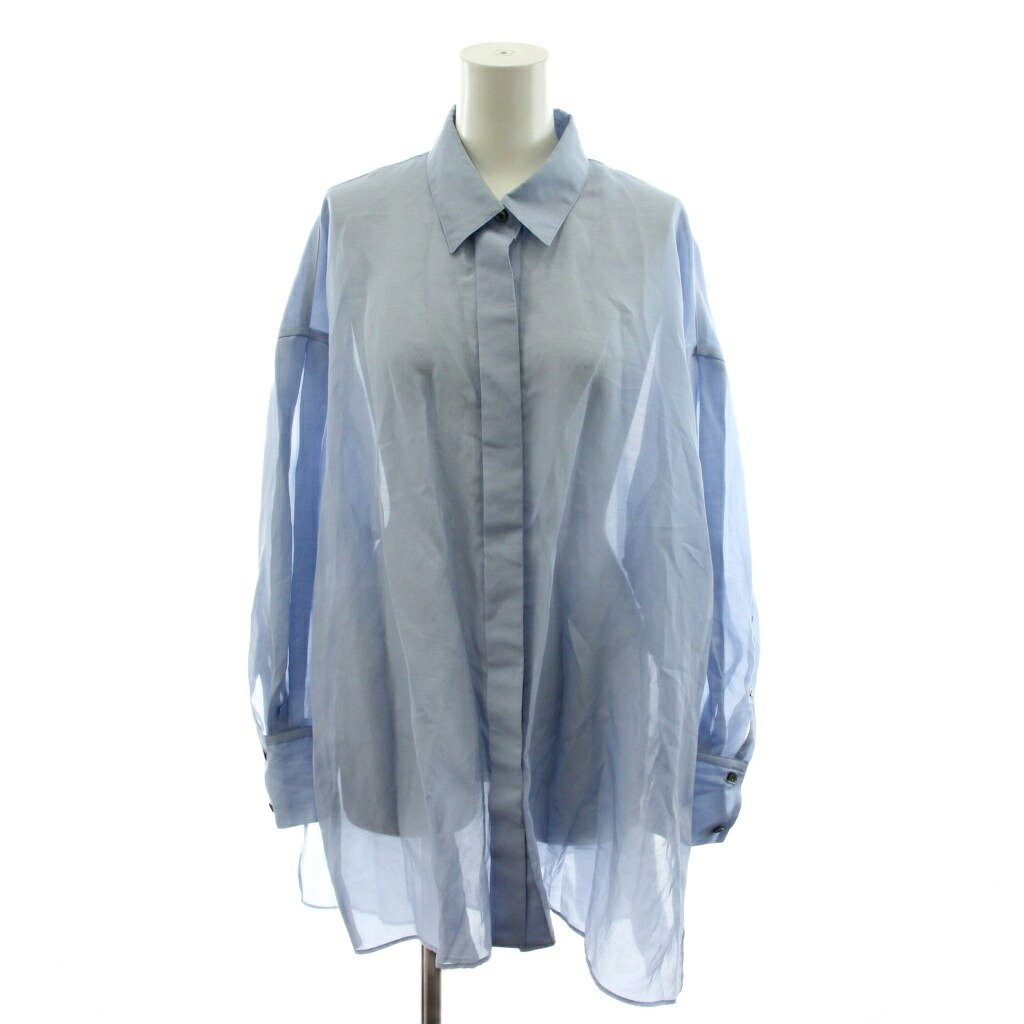 【中古】ル フィル LE PHIL 24年 シャツ ブラウス 長袖 F 水色 ライトブルー 543-4210607 /AN80 レディース 【ベクトル 古着】 260702｜ブランド古着の買取販売ベクトル