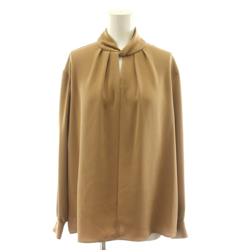 【中古】未使用品 セオリーリュクス theory luxe 24AW FINE GGT SANDY シャツ ブラウス 長袖 38 茶 ブラウン 4308200 /AN27 レディース 【ベクトル 古着】 260706｜ブランド古着の買取販売ベクトル