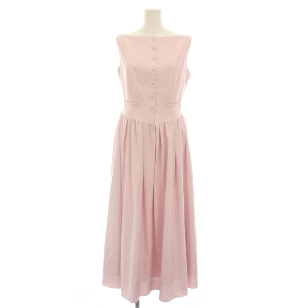 【中古】ハーリップトゥ Her lip to ドーヴィルギャザードロングドレス Deauville Gathered Long Dress ワンピース ボートネック ノースリーブ M ピンク 1252305165 /YT18 レディース 【ベクトル 古着】 260703|ブランド古着の買取販売ベクトル