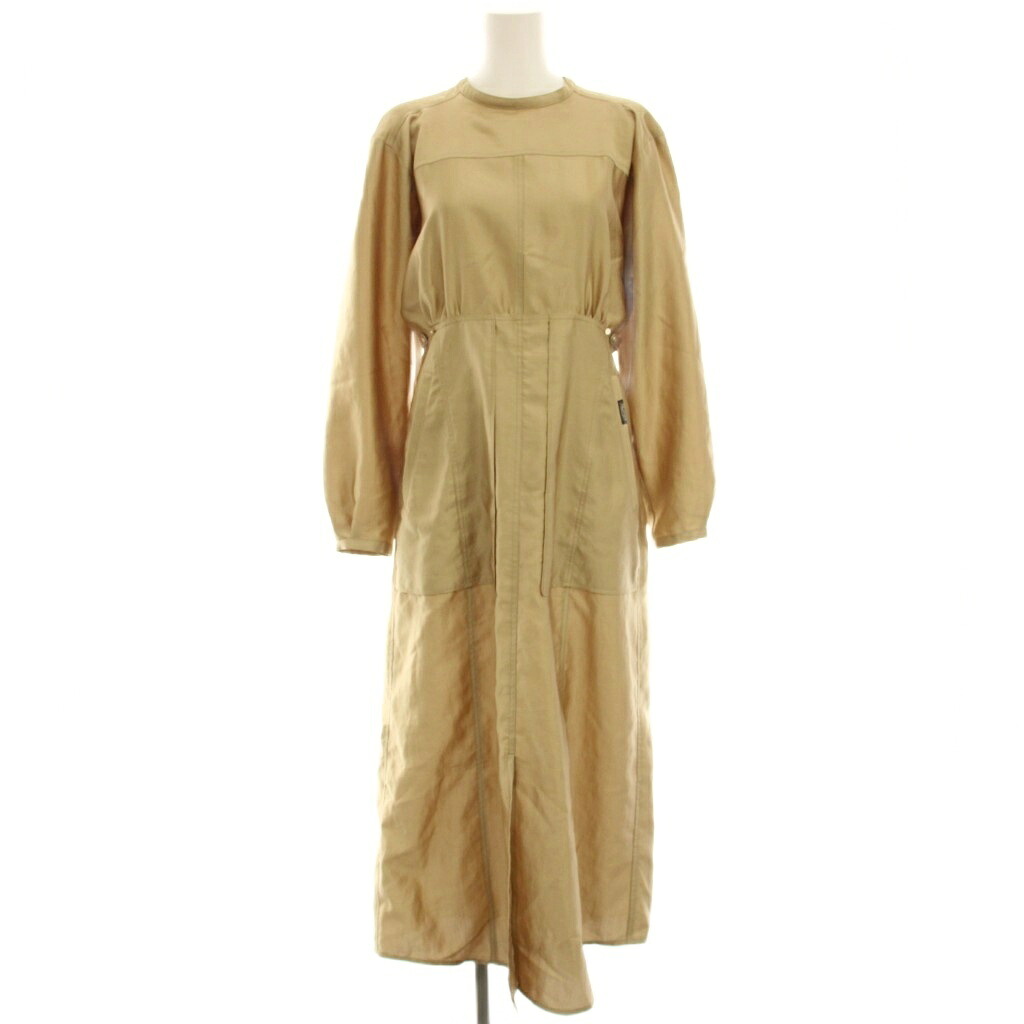 【中古】フォトコピュー PHOTOCOPIEU PARIGOT別注 4POKETS LONG DRESS ワンピース マキシ ロング 長袖 麻 リネン混 38 ゴールド色 /HN27 レディース 【ベクトル 古着】 260707|ブランド古着の買取販売ベクトル
