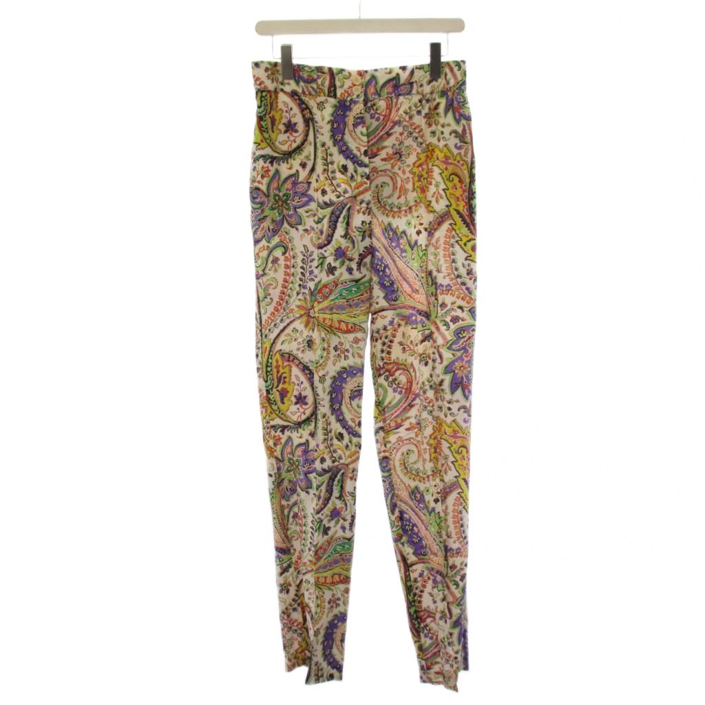【中古】未使用品 エトロ ETRO イージーパンツ ジップフライ 総柄 シルク 38 マルチカラー /BM15 レディース 【ベクトル 古着】 260709|ブランド古着の買取販売ベクトル