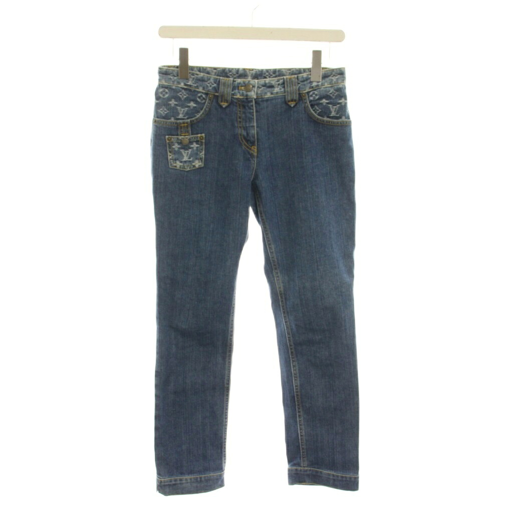 【中古】ルイヴィトン LOUIS VUITTON モノグラム デニムパンツ ジーンズ 34 インディゴブルー /YM レディース 【ベクトル 古着】 260718|ブランド古着の買取販売ベクトル