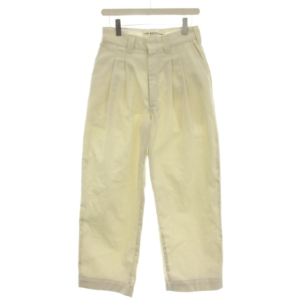 【中古】シンゾーン Shinzone 20AW TOMBOY PANTS タックパンツ スラックス ワイド パンツ 36 アイボリー 20AMSPA64 /☆G レディース 【ベクトル 古着】 260715|ブランド古着の買取販売ベクトル