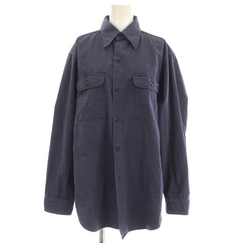 【中古】マディソンブルー MADISONBLUE HAMPTON BACK SATIN SHIRT シャツ ブラウス 長袖 02 青 ブルー MB214-5030IE /☆G レディース 【ベクトル 古着】 260716|ブランド古着の買取販売ベクトル