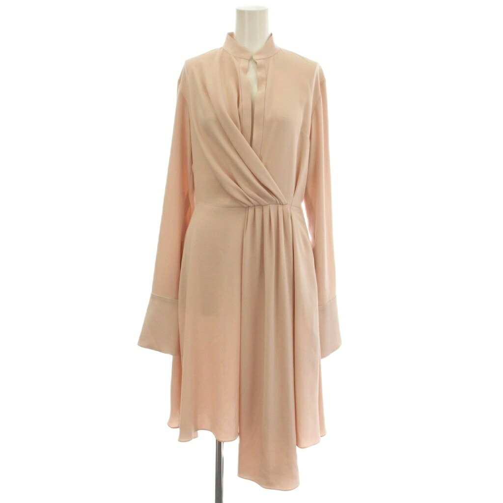 【中古】未使用品 ヴィクトリアベッカム Victoria Beckham カシュクール ワンピース ひざ丈 長袖 6 ピンク /☆G レディース 【ベクトル 古着】 260716|ブランド古着の買取販売ベクトル