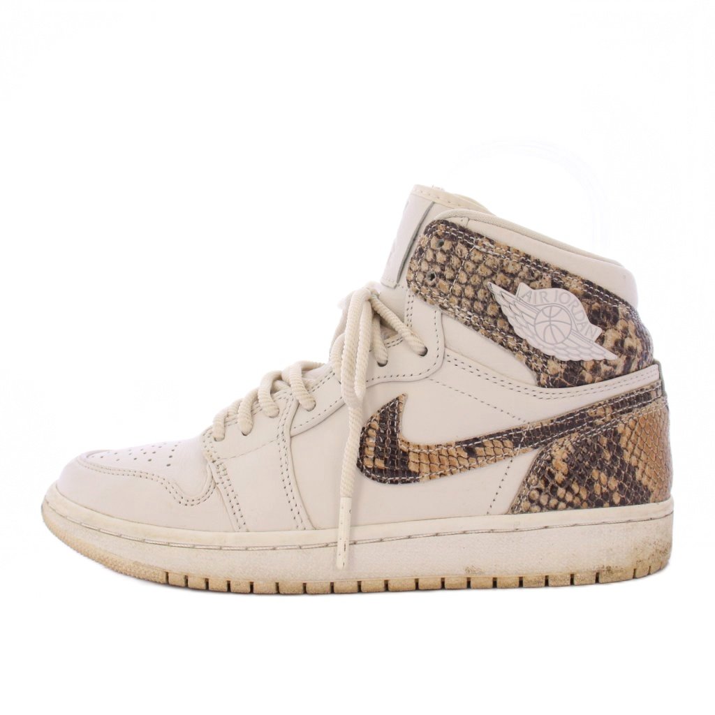 【中古】ナイキ NIKE Women\u0027s Air Jordan 1 Retro High White Snake エアジョーダン1 レトロ 御機嫌 白いこと 長蛇 スニーカー US7.5 24.5糎 白 AH7389-004 /KH レディース 【ベクター 古着】 250908