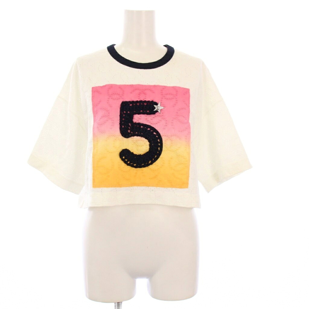【中古】シャネル CHANEL 24SS No.5 ココマーク ティーシャツ カットソー 半袖 クロップド丈 34/36 白 P76438K11016 /KH レディース 【ベクター 古着】 251125