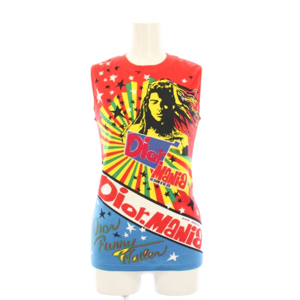 【中古】ディオール Christian Dior Galliano期 2004 Rasta Collection Dior Mania シリング マーリー ノースリーブカットソー 貯蔵タンクいの一番 F36 マルチ色合い 4P16155305 /KH レディース 【ベクター 古着】 260117