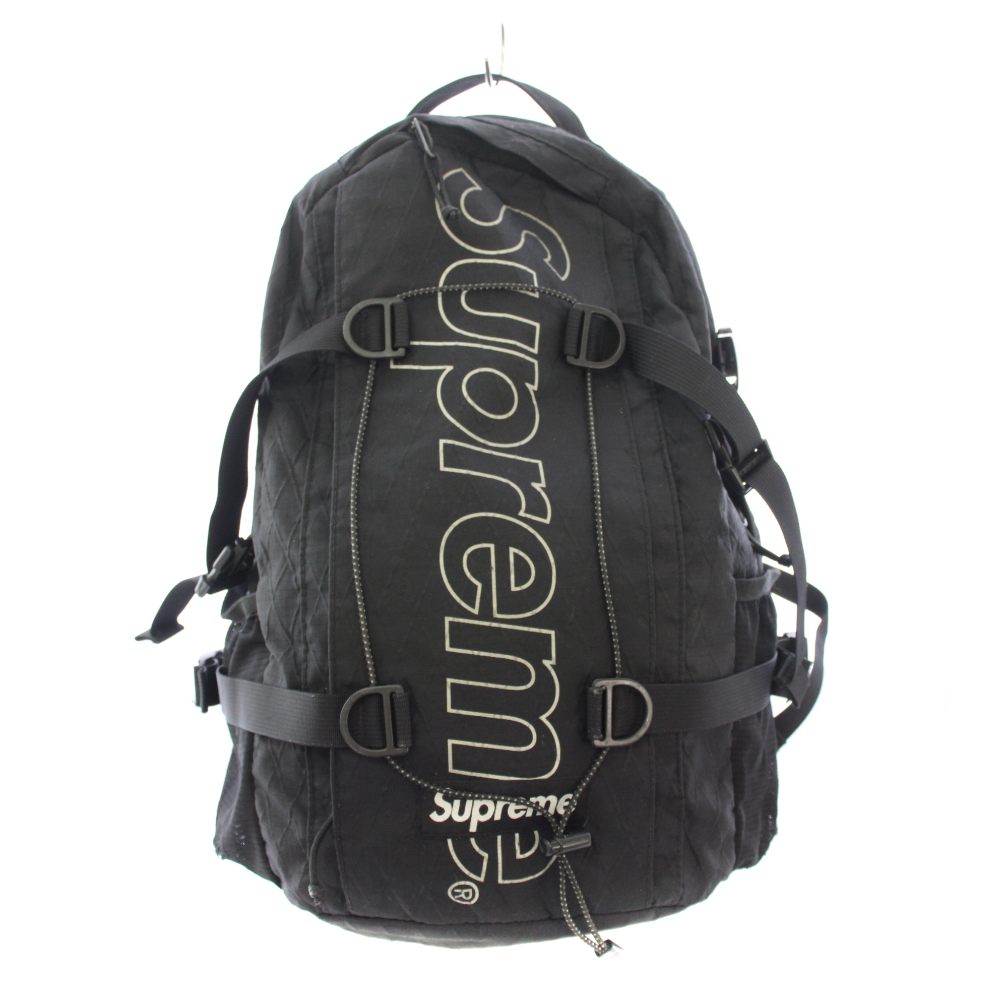 【中古】シュプリーム SUPREME BackPack うしろ側容器に並べる 背嚢 ロゴタイプ 刷り上げる 黒 黒いこと /BB メンズ 【ベクター 古着】 260122