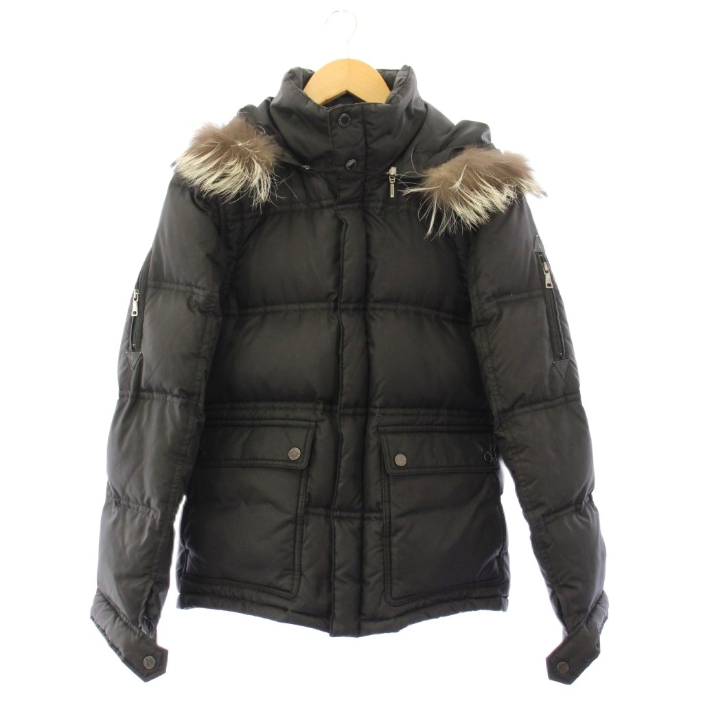 【中古】バーバリーブラックレーベル BURBERRY BLACK LABEL 落ちこむ上衣 アウター 遊撃手丈 ボンネット 稲荷毛革 S 黒 黒いこと /BB メンズ 【ベクター 古着】 260208