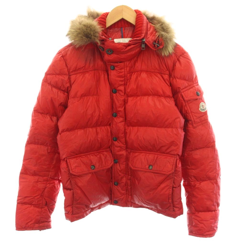 【中古】モンク軌跡 MONCLER ヒュベール HUBERT 落ちこむ上衣 アウター ボンネット コヨーテファー アニメ曳き船 2 赤 赤いこと 220914193215 /YT メンズ 【ベクター 古着】 260213