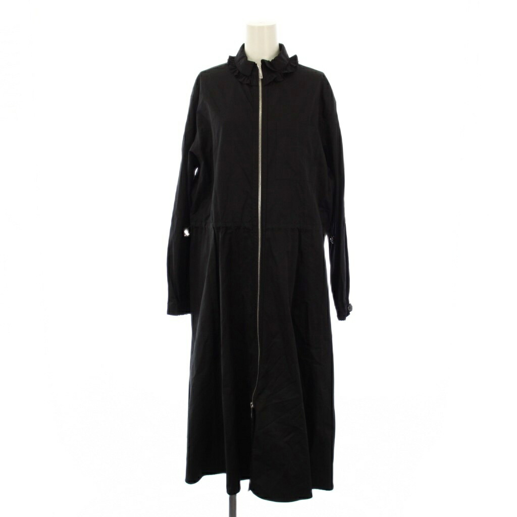 【中古】エルメス HERMES カルトゥッシュ クルードセル 衣裳 ロング 長袖 34 黒 4H0571DV /KH レディース 【ベクター 古着】 260221