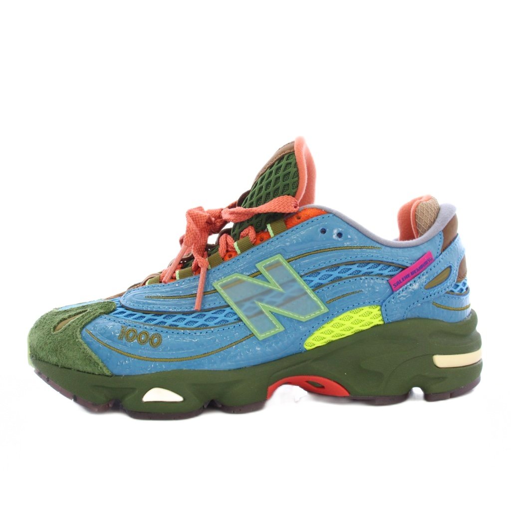 【中古】未当て嵌める品 ニュー平衡にする NEW BALANCE M1000BM スニーカー シューズ US8 水色 マルチ色合い /TK メンズ 【ベクター 古着】 260302