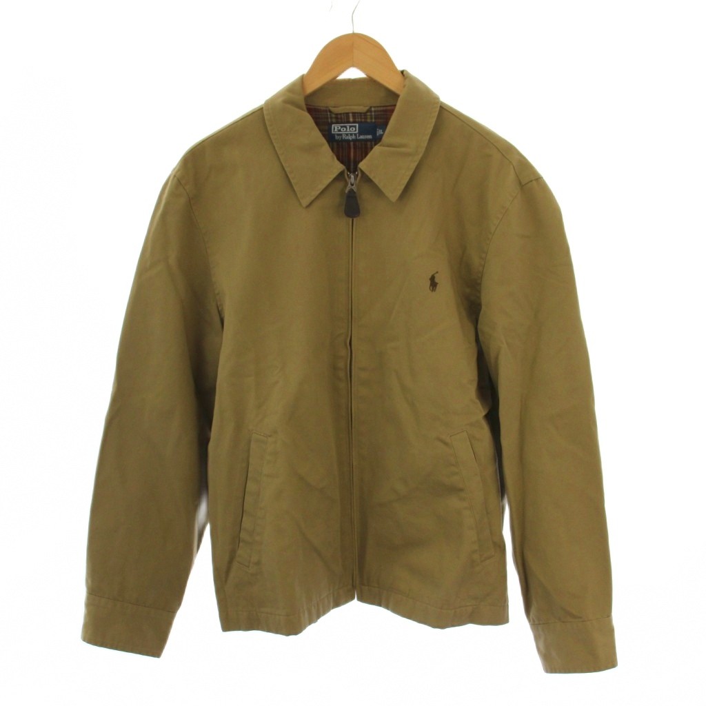 【中古】ポロ バイ ラルフローレン Polo by Ralph Lauren 上衣 上衣 ジップアップ ロゴタイプ刺しゅう L ベージュ JR-RL-LW-0130 /BM メンズ 【ベクター 古着】 260305