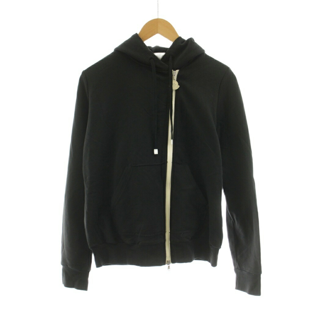 【中古】モンク軌跡 MONCLER MAGLIA CARDIGAN パーカー ジップアップ 長袖 L 黒 黒いこと 210938478500 80068 /KU メンズ 【ベクター 古着】 260323