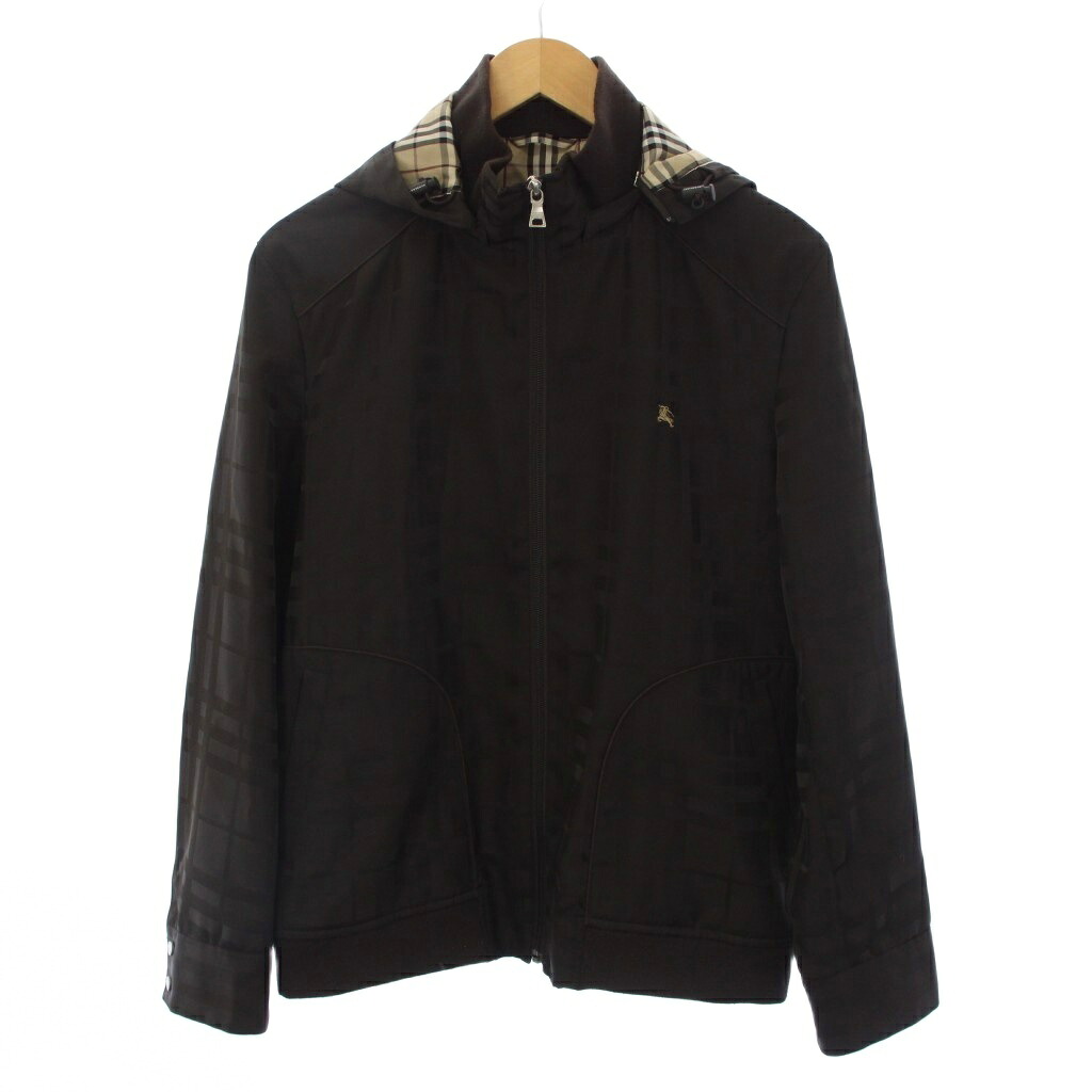 【中古】バーバリーブラックレーベル BURBERRY BLACK LABEL パーカー ジャケット ジップアップ 裏地ノバチェック M 茶 /BM メンズ 【ベクトル 古着】 260402|ブランド古着の買取販売ベクトル