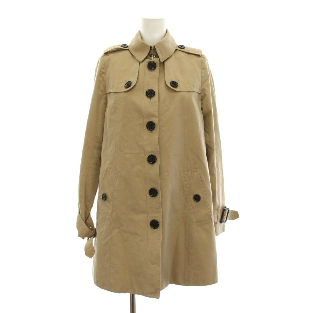 【中古】赤ちょうちんバリー 英国の首都 BURBERRY LONDON シングル トレンチコート 裏地照合のしるし アウター 40 ベージュ B1A14-730-51 /YM レディース 【ベクター 古着】 260418