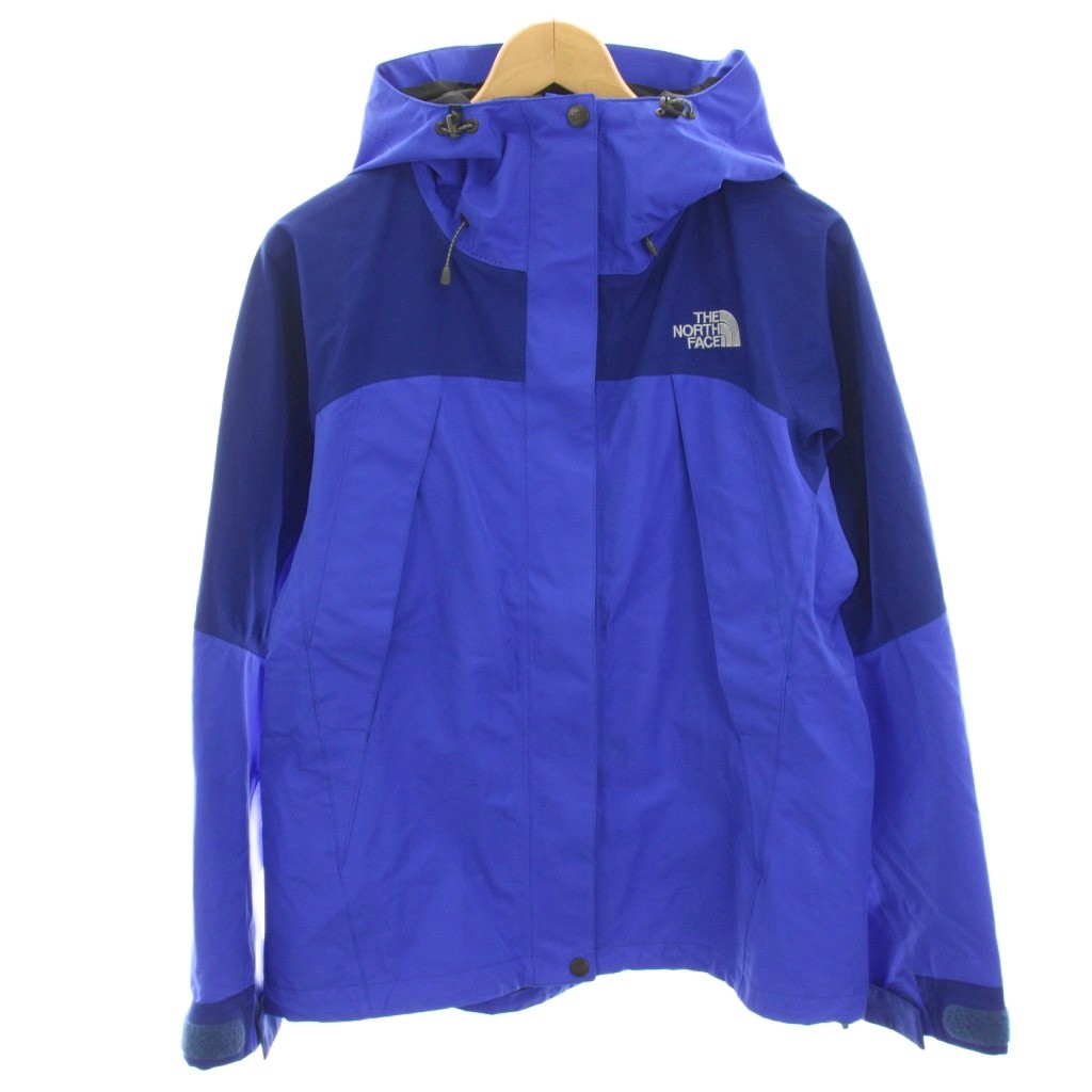 【中古】ザノースフェイス THE NORTH FACE MOUNTAIN JACKET お山パーカー 上衣 ナイロン ジップアップ L 青 青碧 NPW15105 /HN レディース 【ベクター 古着】 260417