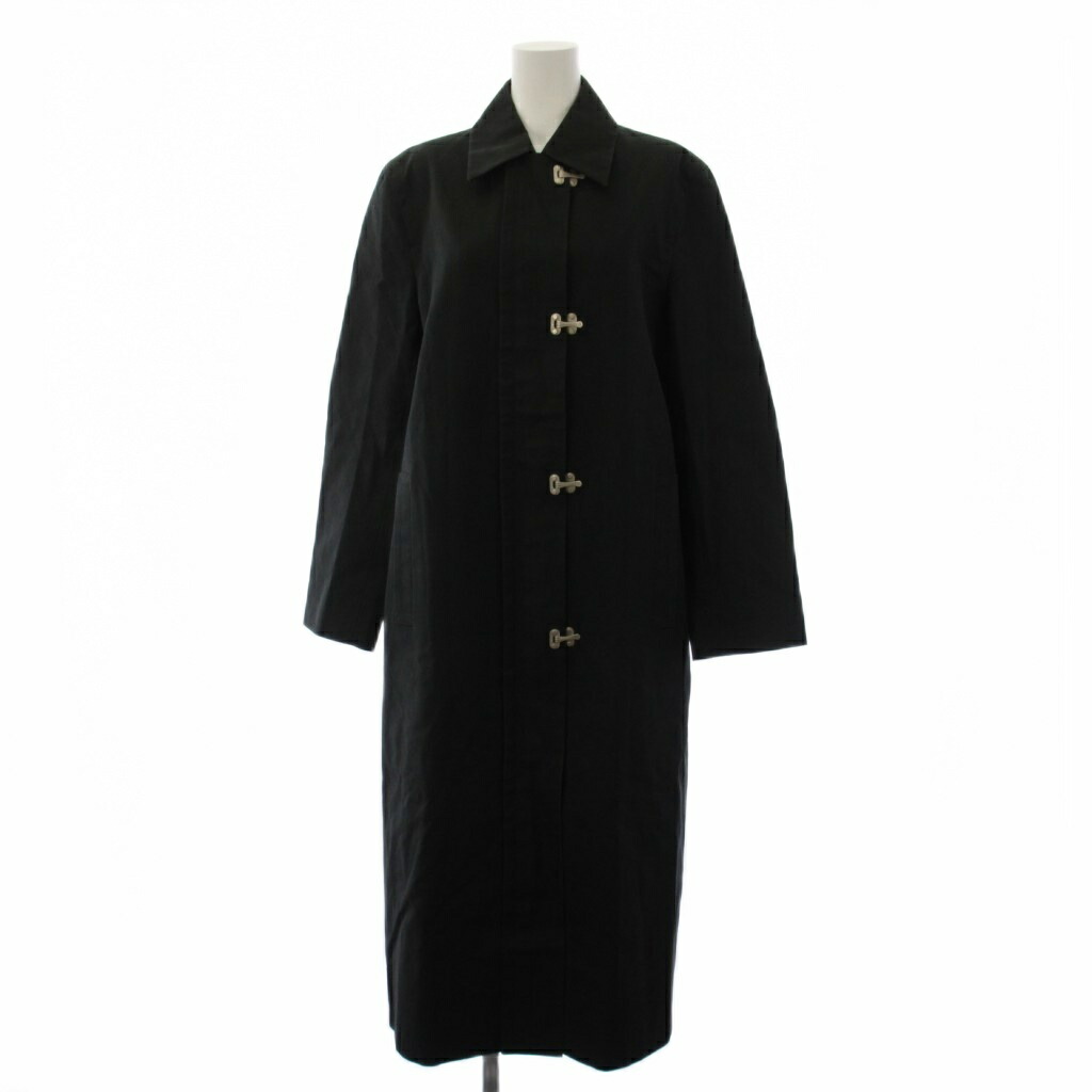 【中古】セリーヌ CELINE ステンカラー厚地の外套 ロング 40 黒 /BM レディース 【ベクター 古着】 260428