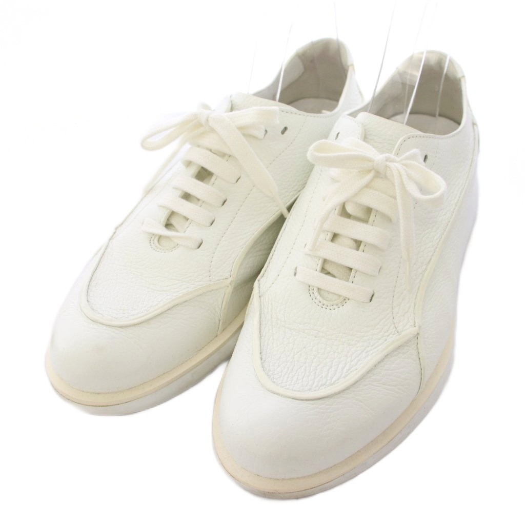 【中古】ジョルジオアルマーニ GIORGIO ARMANI なめし革スニーカー シューズ UK9 白 白いこと X2C526 /TK メンズ 【ベクター 古着】 260502