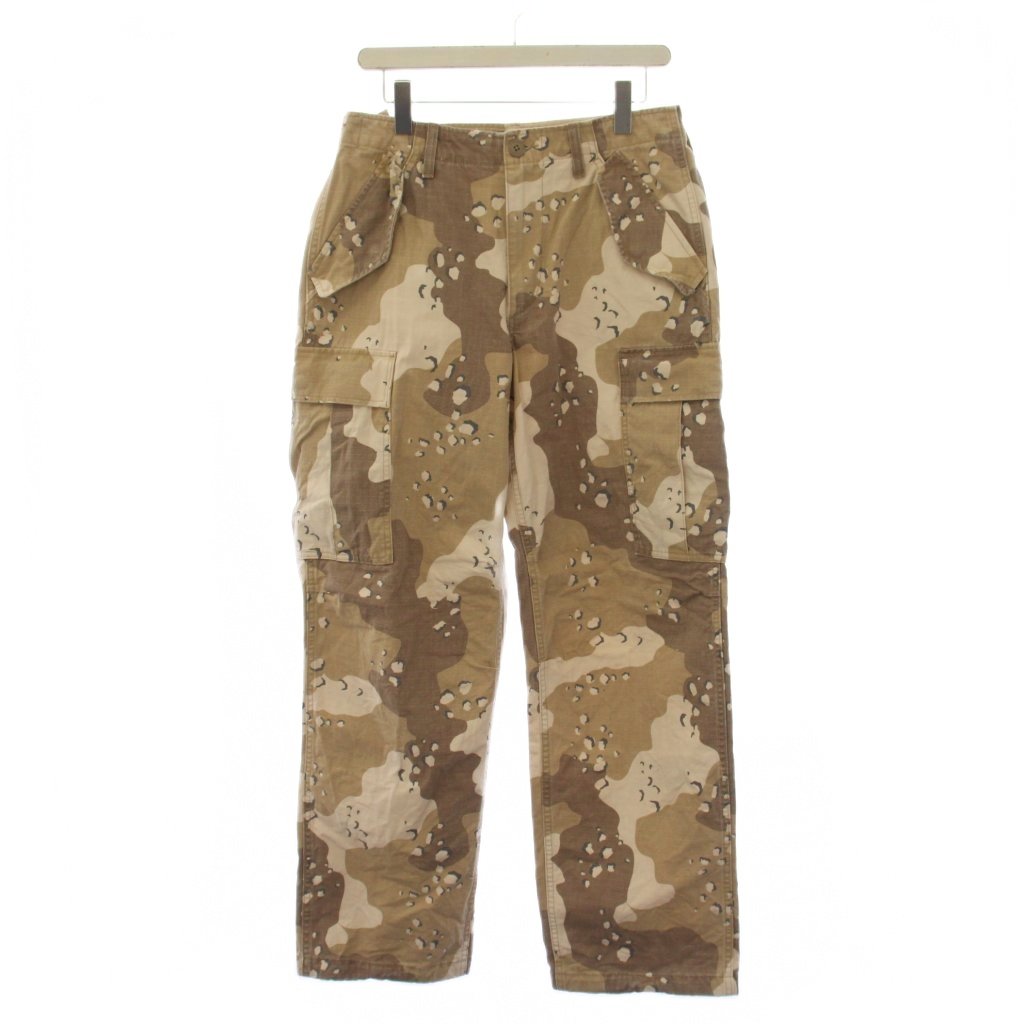 【中古】ステューシー STUSSY カーゴパンツ ジップフライ 家鴨フラ 擬装柄 30 赤銅色 ベージュ 116668 /BM メンズ 【ベクター 古着】 260507