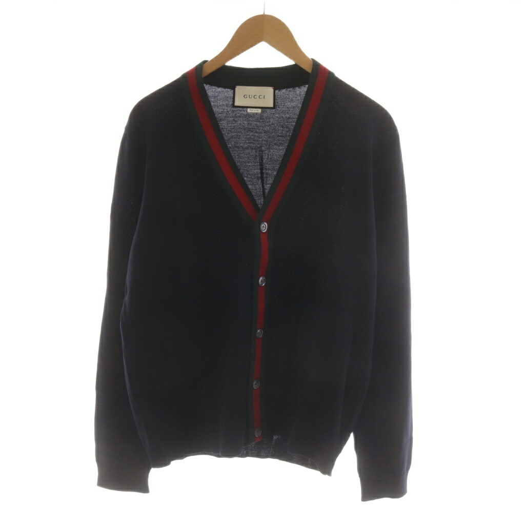 【中古】グッチ GUCCI シェリー酒伝達ルート ジレー 羊毛 XL 紺 米国海軍 408146 /AN86 メンズ 【ベクター 古着】 260506