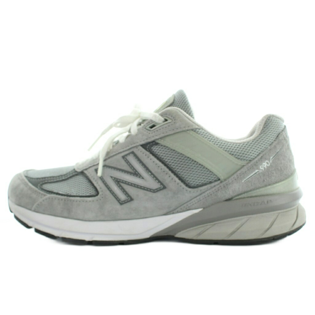 【中古】ニュー平衡にする NEW BALANCE M990GL5 スニーカー 置き目取りすてる スエードクロス ロゴタイプ メッシュ うつり変わり 28糎 薄墨色 /YI18 メンズ 【ベクター 古着】 260511