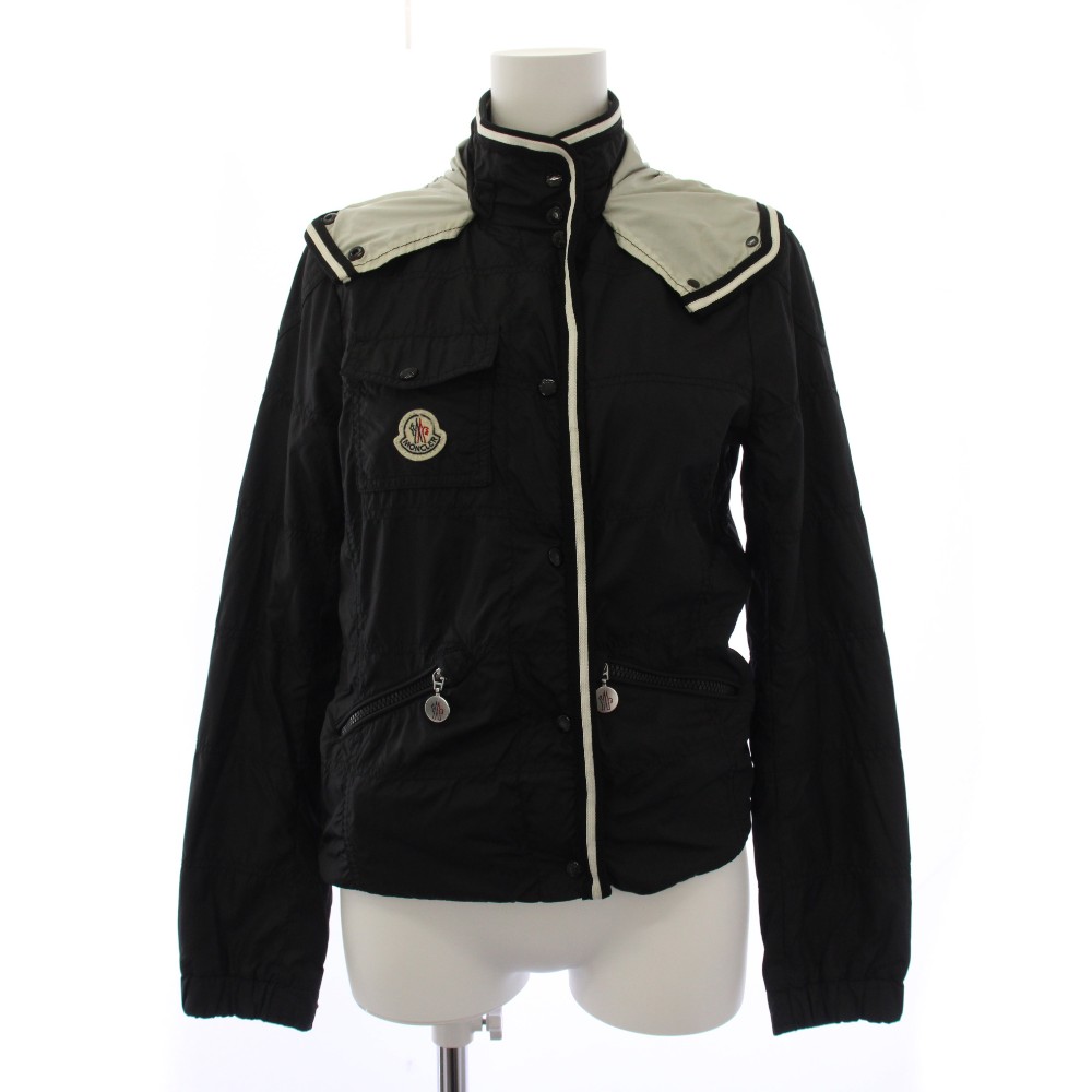 【中古】モンク線路 MONCLER ロベリア LOBELIA 上衣 上衣 ボンネット ナイロン 0 黒 /BM レディース 【ベクター 古着】 260513