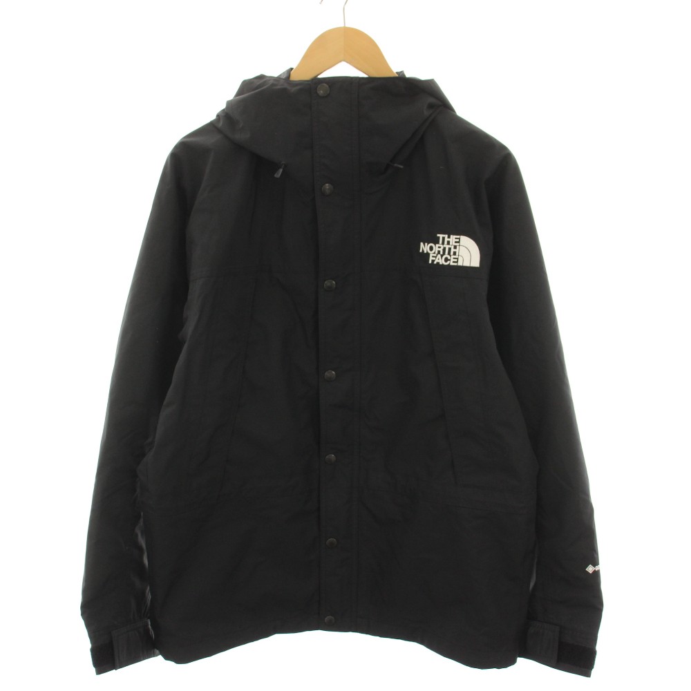【中古】ザノースフェイス THE NORTH FACE マウンテンライトジャケット Mountain Light Jacket マウンテンパーカ アウター ロゴタイプ刺しゅう ボンネット M 黒 黒いこと NP62450 /YT メンズ 【ベクター 古着】 260518