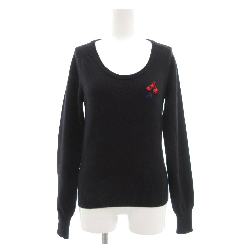 【美品】BALENCIAGA ロゴニットセーター ブラック 楽天市場】【中古】 BALENCIAGA （バレンシアガ） ロゴ 総柄 ニット