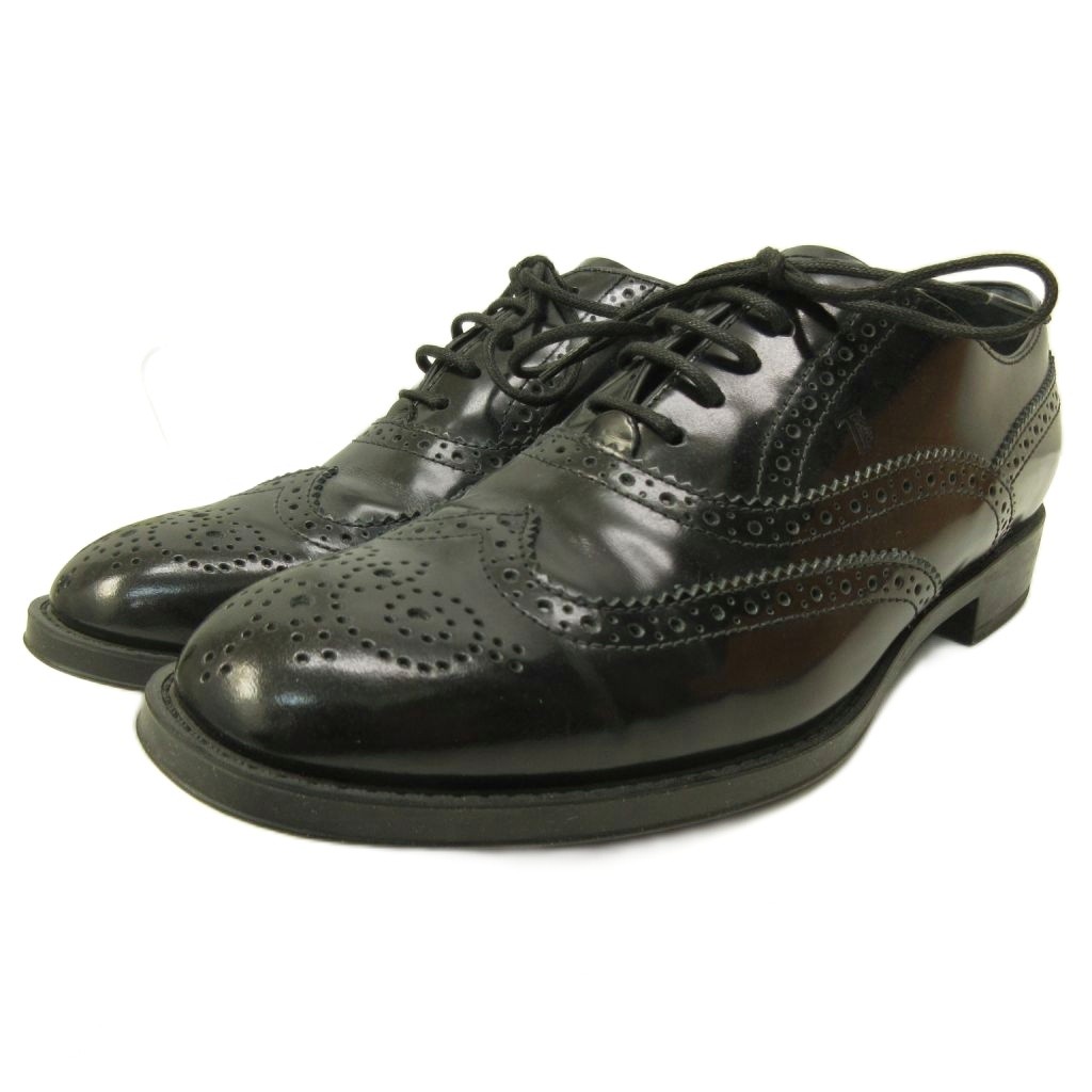 【中古】トッズ TOD'S ドレスシューズ ウイングチップ レザー 黒 ブラック 35 約22.5cm IBO90 レディース 【ベクトル 古着】 260217