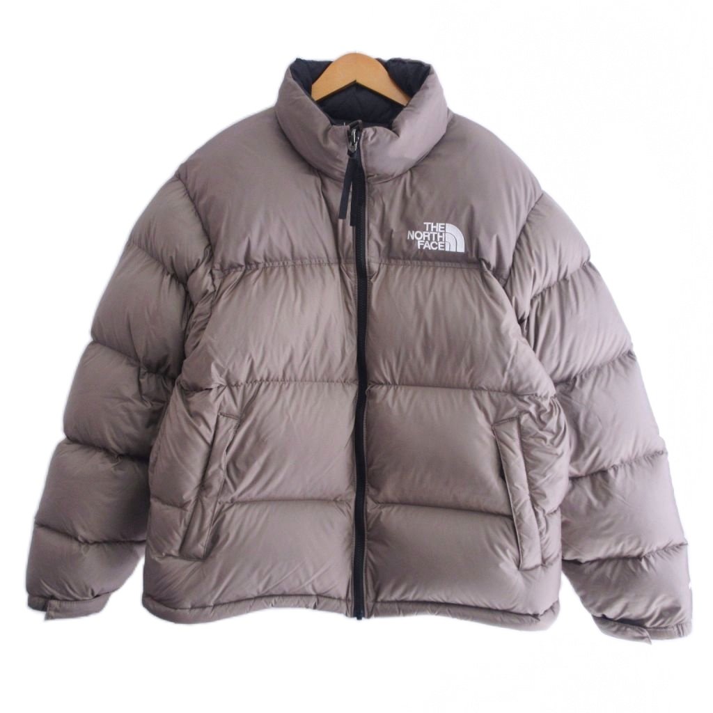 【中古】ザノースフェイス THE NORTH FACE 1996 レトロ ヌプシ 落ちこむ上衣 ロゴタイプ 刺しゅう ナイロン ボンネット納める L カーキ ベージュ 系 0222 メンズ 【ベクター 古着】 260222