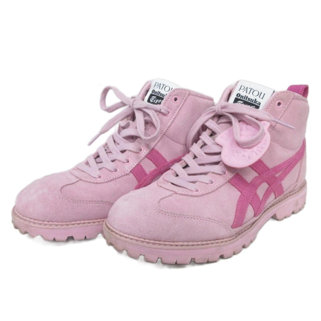 【中古】オニツカタイガー Onitsuka Tiger × パトゥ PATOU コラボ MEXICO RINKAN CANDY/BRIGHT ROSE メキシコ リンカン スニーカー ハイカット 24cm US5.5 ピンク 1183C378 IBO92 レディース 【ベクトル 古着】 260309