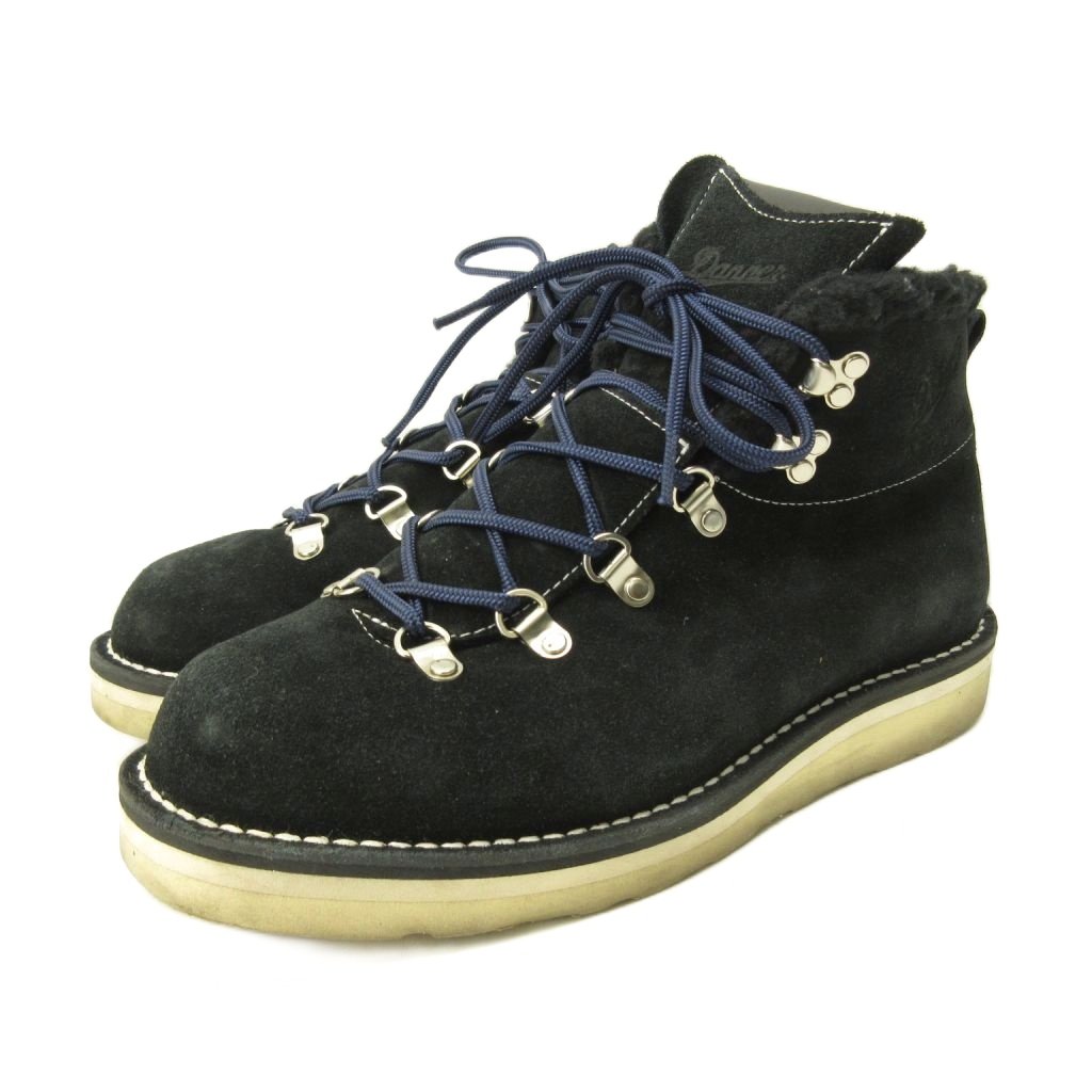【中古】ダナー DANNER × ロンハーマン × BEDWIN 別注 マウンテンブーツ シューズ スエード ボア 黒 ブラック 0315 IBO92  【ベクトル 古着】 260315