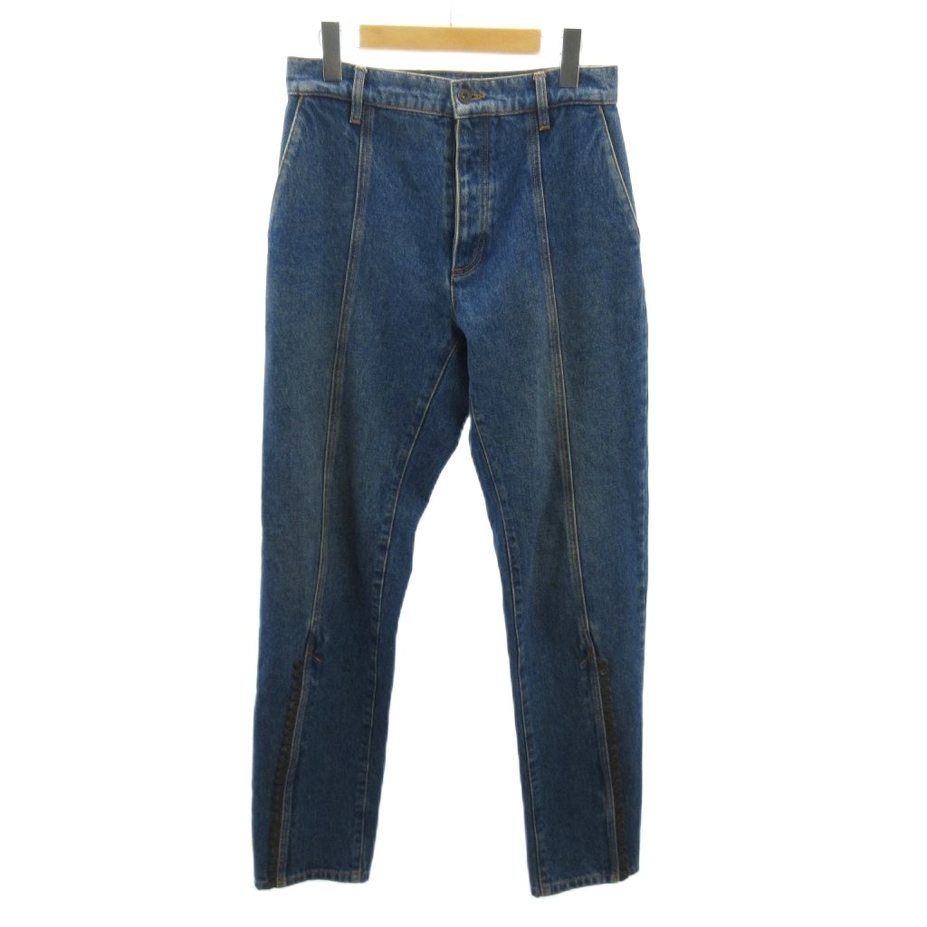 【中古】ワイプロジェクト Y Project デニムパンツ ジーンズ テーパード ボタンフライ センターライン インディゴブルー 0315 IBO92 レディース 【ベクトル 古着】 260315