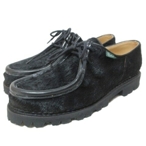 【中古】パラブーツ Paraboot 美品 ドゥロワー Drawer別注 ミカエル チロリアンシューズ ハラコ 靴 4.5 約24cm 黒 ブラック IBO92 /X レディース 【ベクトル 古着】 260330