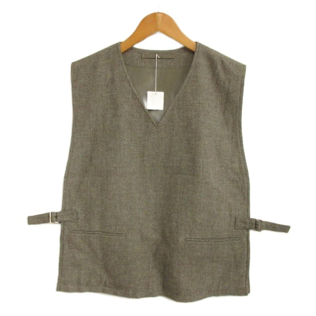 【中古】未使用品 オールドジョー OLDJOE タグ付き 24AW SLIT-SIDE GENTS VEST ベスト ジレ FANCY HERRINGBONE ヘリンボーン Vネック 38 グレー ■BL4 メンズ 【ベクトル 古着】 260405｜ブランド古着の買取販売ベクトル