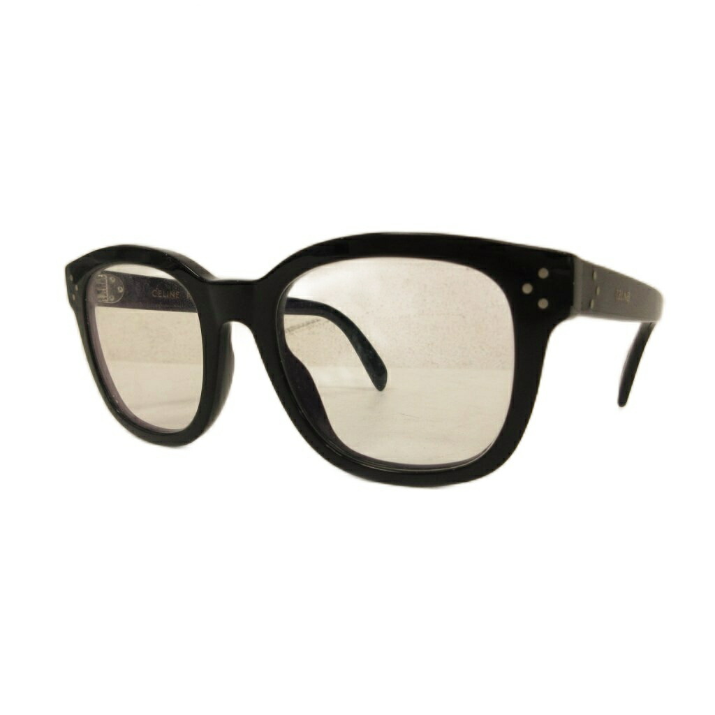 【中古】セリーヌ CELINE CL50098I アイウェア 眼鏡 ウェリントン 50□20 140 黒 黒いこと メンズ 【ベクター 古着】 260417