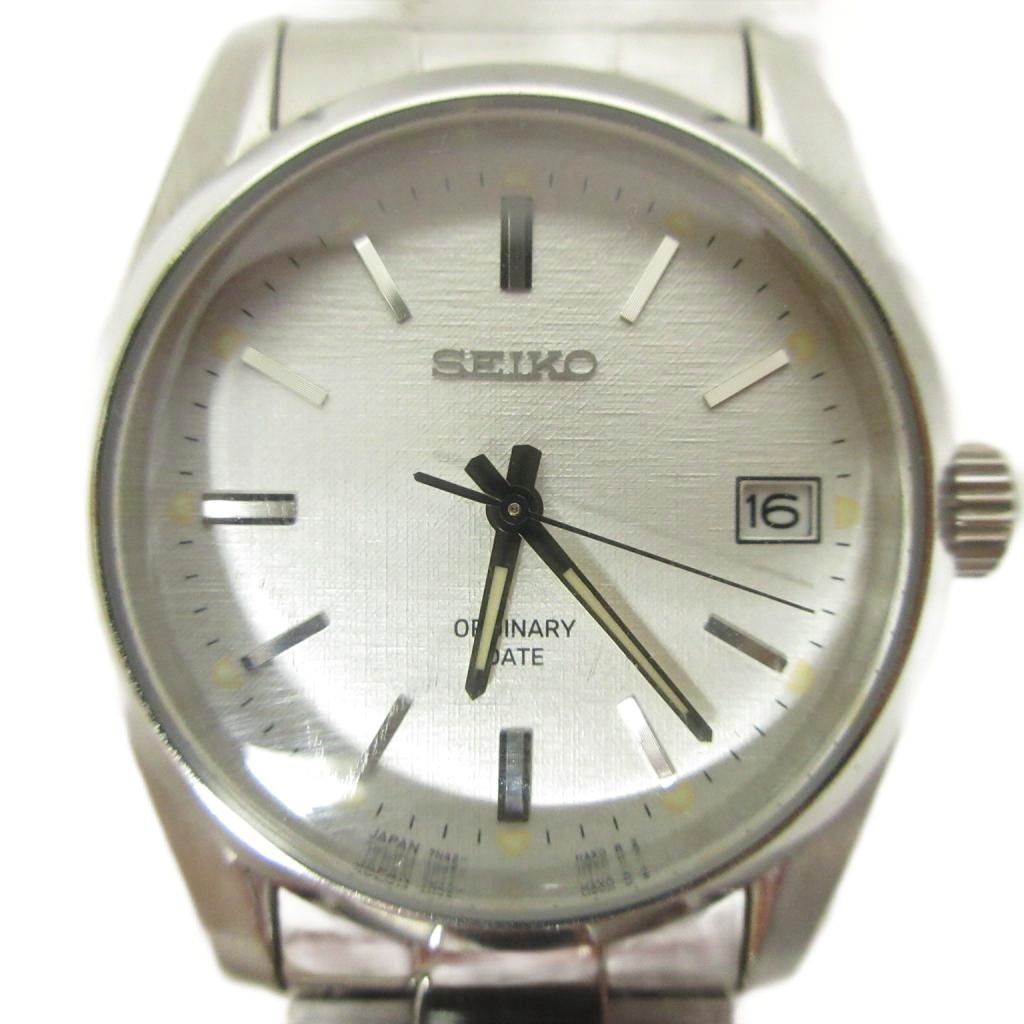 【中古】セイコー SEIKO × シン領域 shinzone 共同研究 滅多に無い EDITION 6ORDINARY DATE ウオッチ 石英 アナログ しろがね色色つや レディース 【ベクター 古着】 260521
