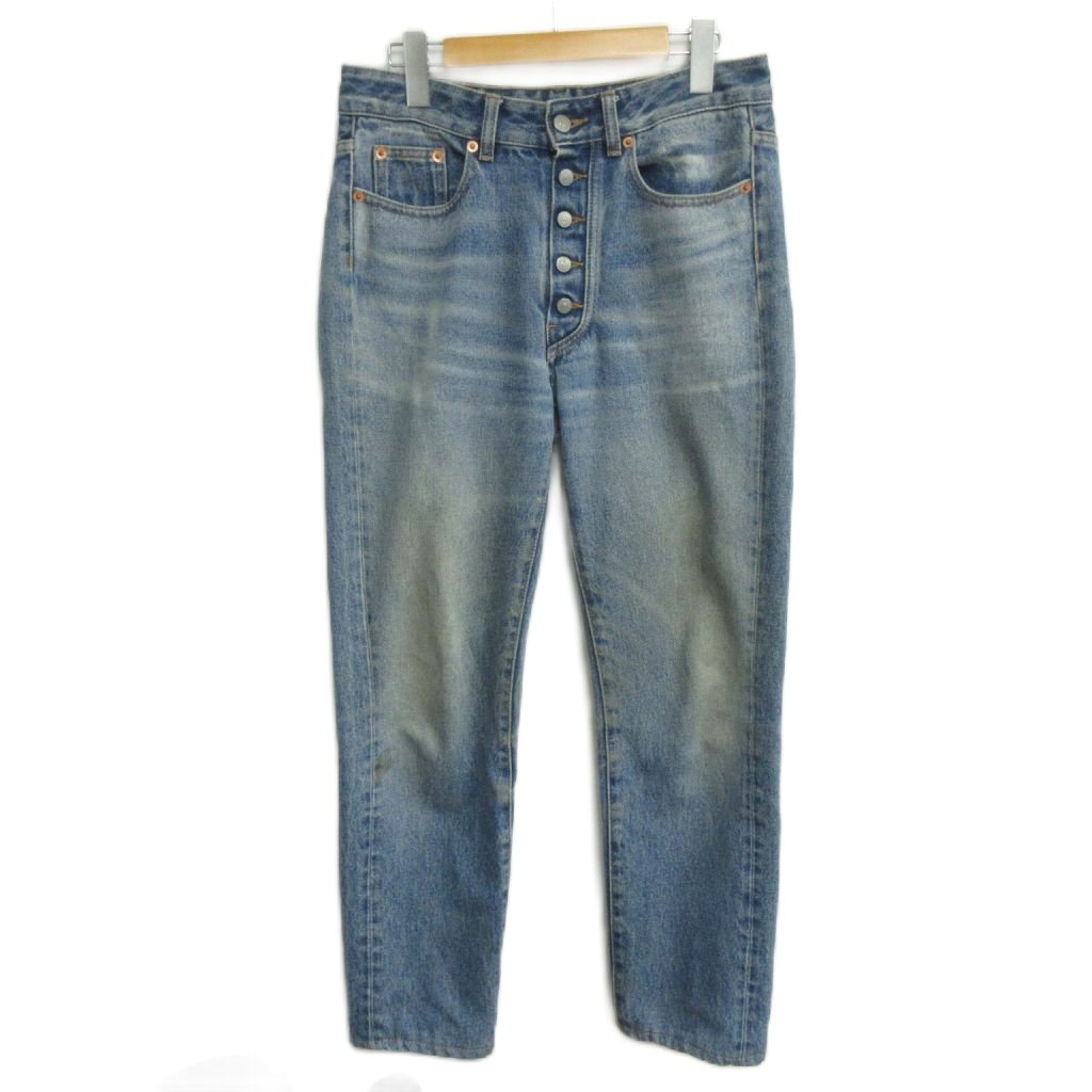 【中古】エムエムシックス メゾンマルジェラ MM6 Maison Margiela デニムパンツ ジーンズ 5ポケット テーパード 40 インディゴブルー S52LA0148 レディース 【ベクトル 古着】 260522|ブランド古着の買取販売ベクトル