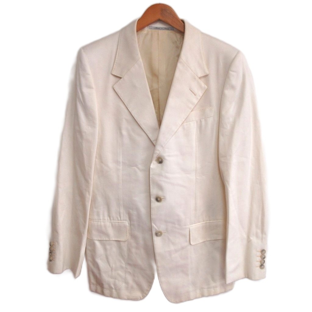 【中古】イヴサンローランリヴゴーシュ YVES SAINT LAURENT rive gauche トムフォード期 アーカイブ テーラードジャケット ブレザー シングル 3B 46 白 ホワイト IBO98 メンズ 【ベクトル 古着】 260605｜ブランド古着の買取販売ベクトル