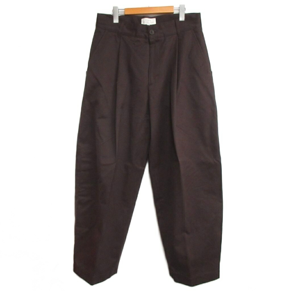 【中古】スタジオニコルソン STUDIO NICHOLSON Peach cotton twill  carpenter pants カーペンターパンツ スラックス チノ食パン ピーチコットンツイル  L  赤銅色 51-10-751022 メンズ 【ベクター 古着】 260606
