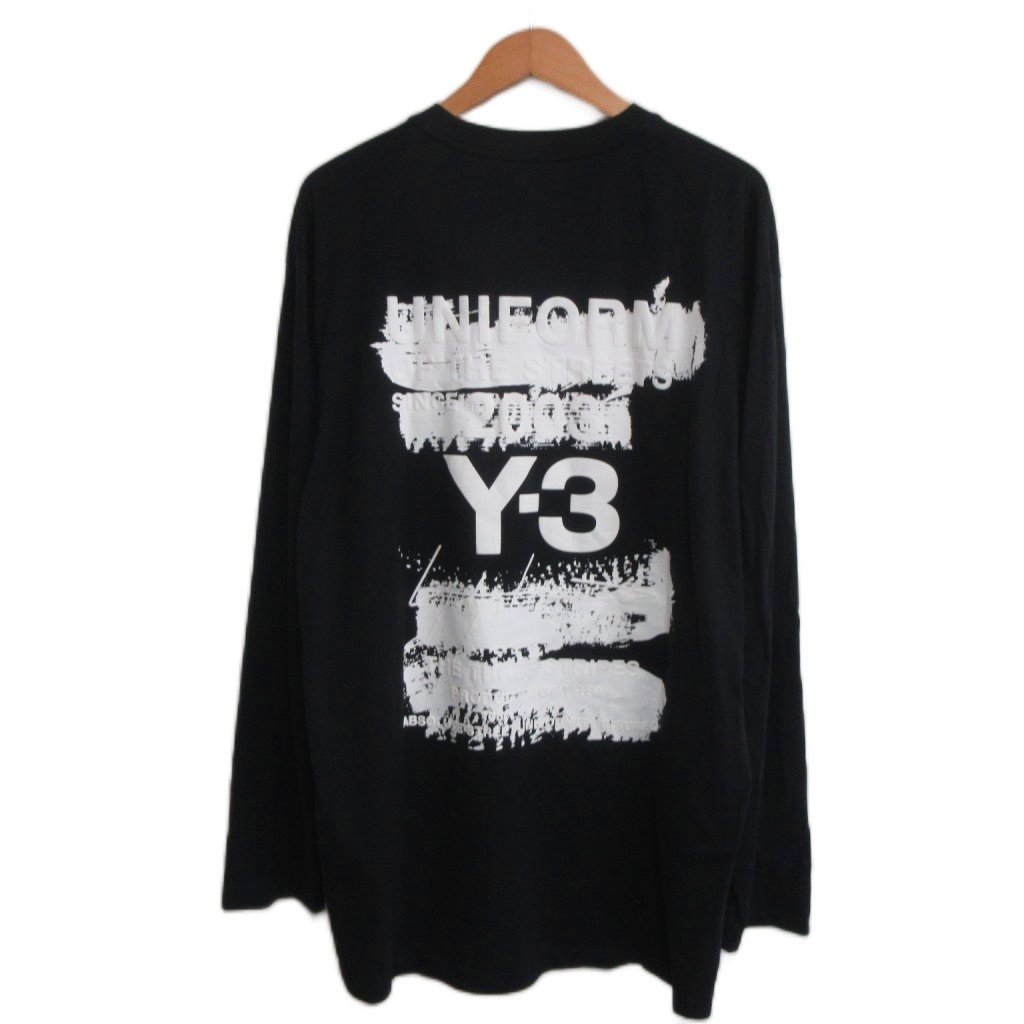 【中古】ワイスリー Y-3 ヨウジヤマモト 美品 GRAPHIC LONG SLEEVE TEE Tシャツ ロンT カットソー 長袖 バックプリント XL 黒 ブラック JN4880 メンズ 【ベクトル 古着】 260625｜ブランド古着の買取販売ベクトル